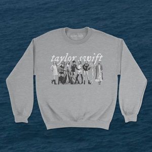 Taylor swift official era sweater crewneck hoodie large grey gray